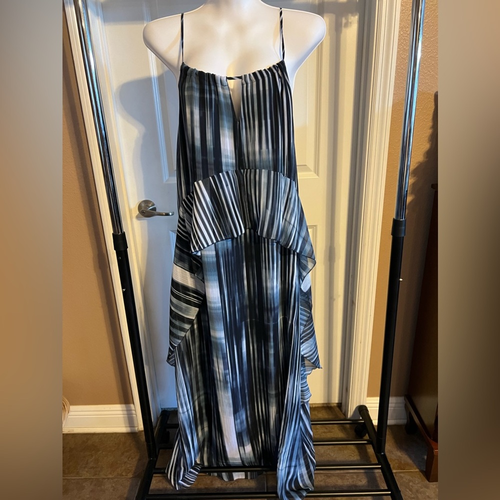 Bar III Striped Maxi Dress sz L